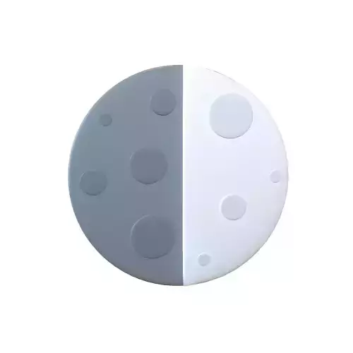 Twitter First Quarter Moon v1 001 Low-poly 3D model Twitter First Quarter Moon v1 001 Low-poly 3D model