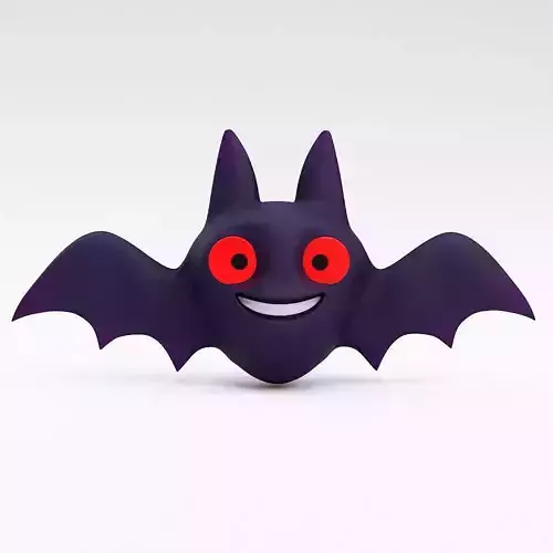 Bat cartoon 3d model 