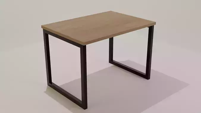 Desk-LOFT side table with legs and wood top