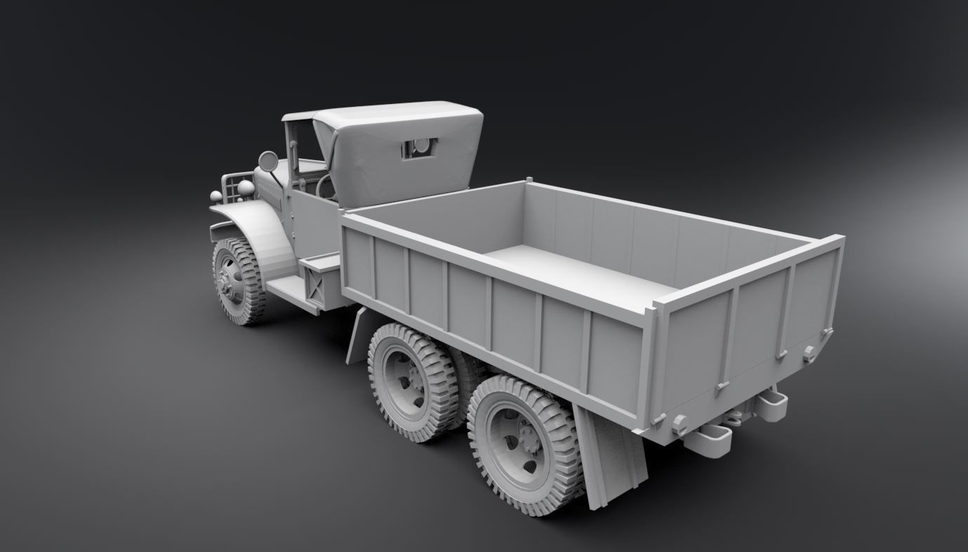 IH M5H6 Truck scale model  3D print model_2