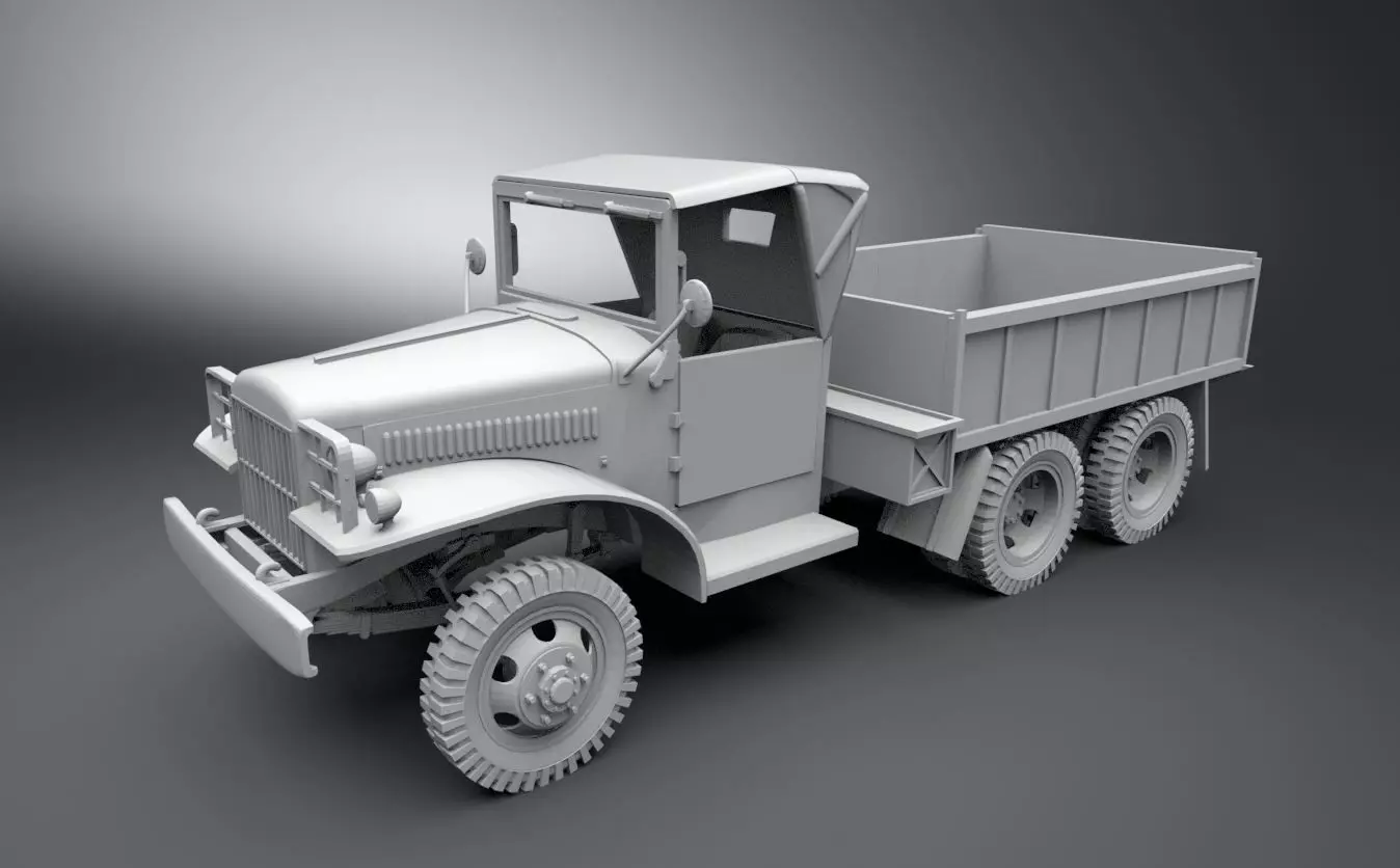 IH M5H6 Truck scale model  3D print model_0