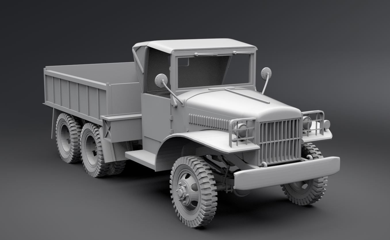 IH M5H6 Truck scale model  3D print model_4