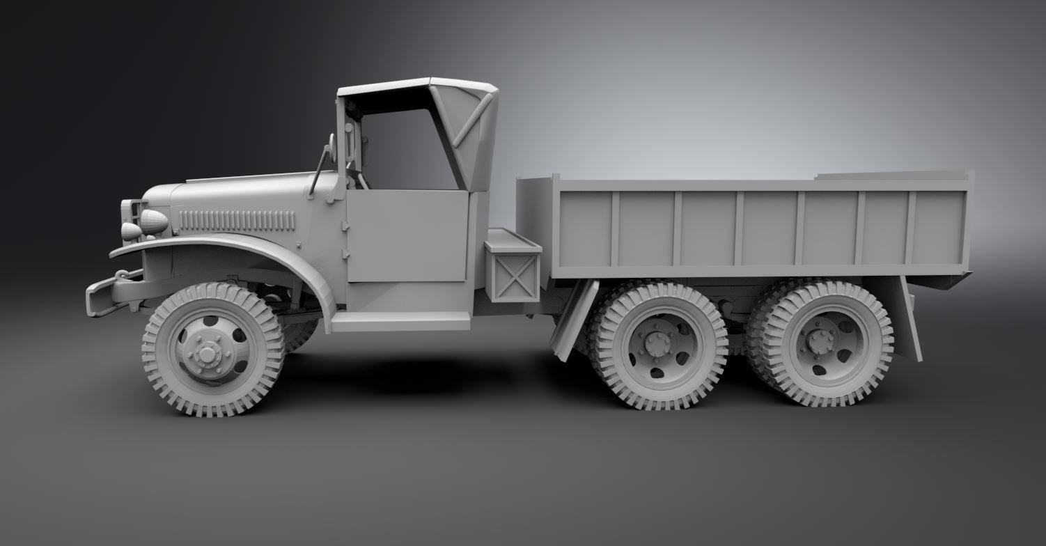 IH M5H6 Truck scale model  3D print model_1