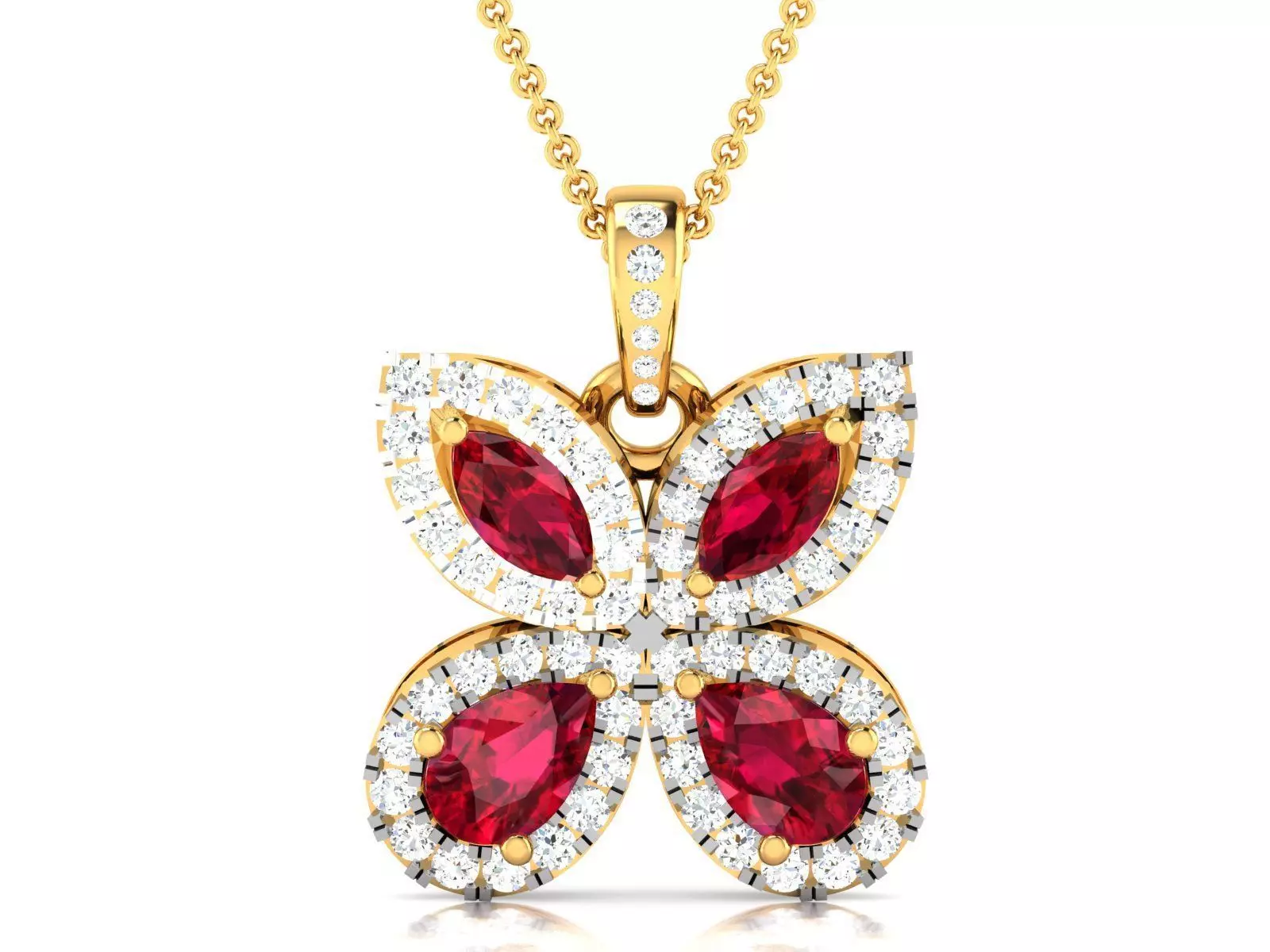 Marquise Oval Stone Pendant Women 3dm STL FBX OBJ Render Details 3D print model_0