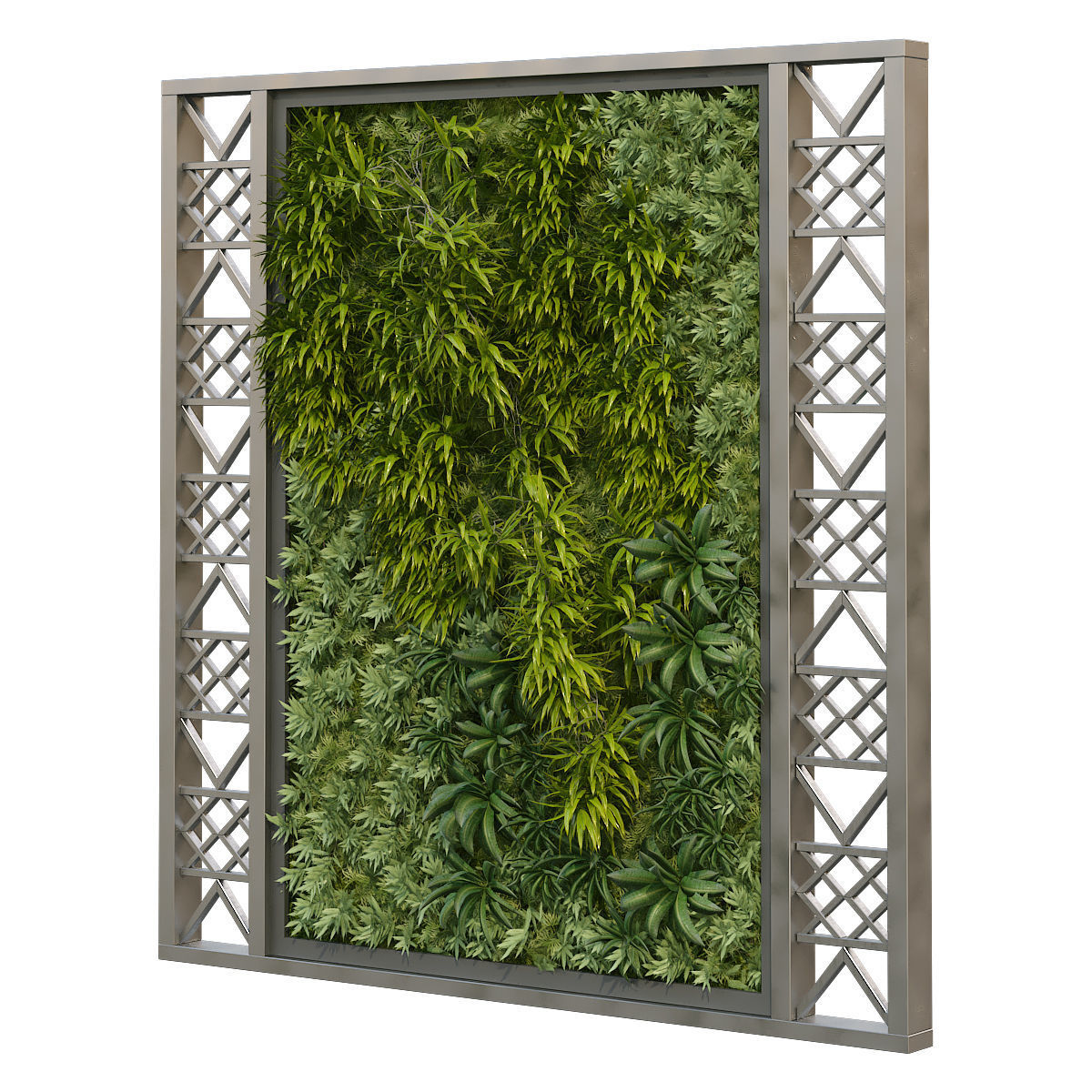 Greenwall vertical plant set 233 3D model_1