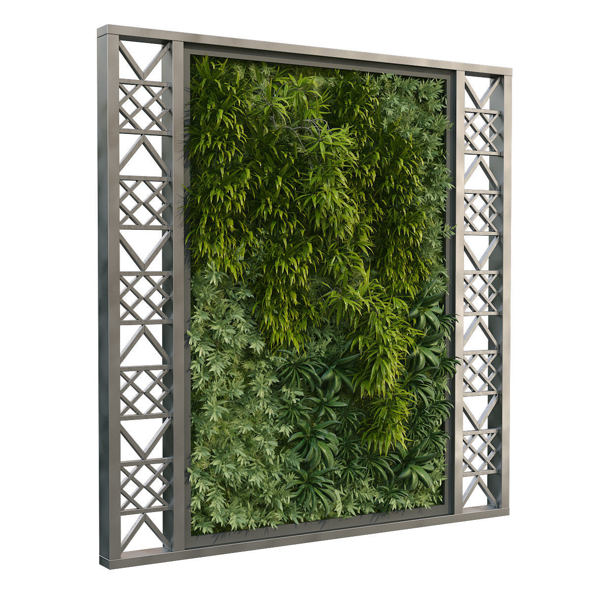 Greenwall vertical plant set 233 3D model_2