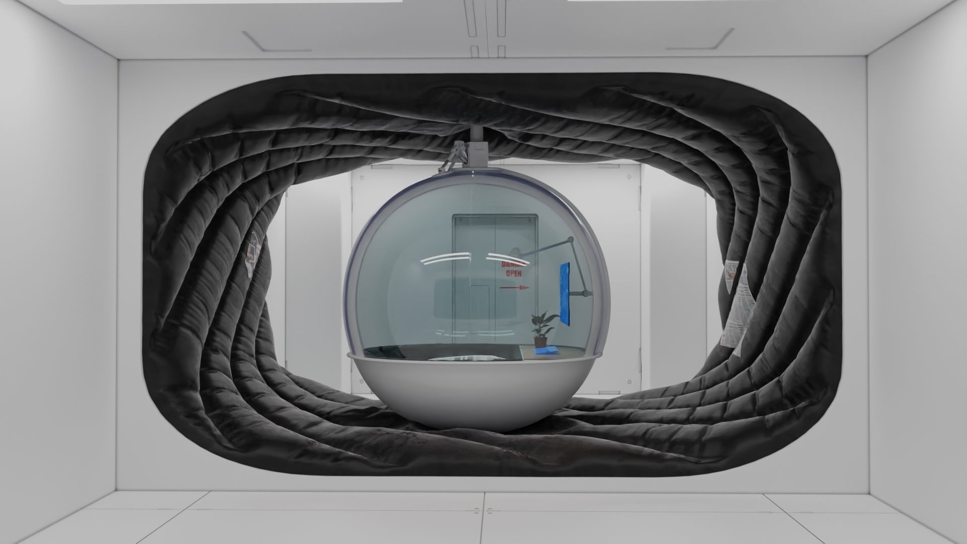 scifi room small 3D model_2