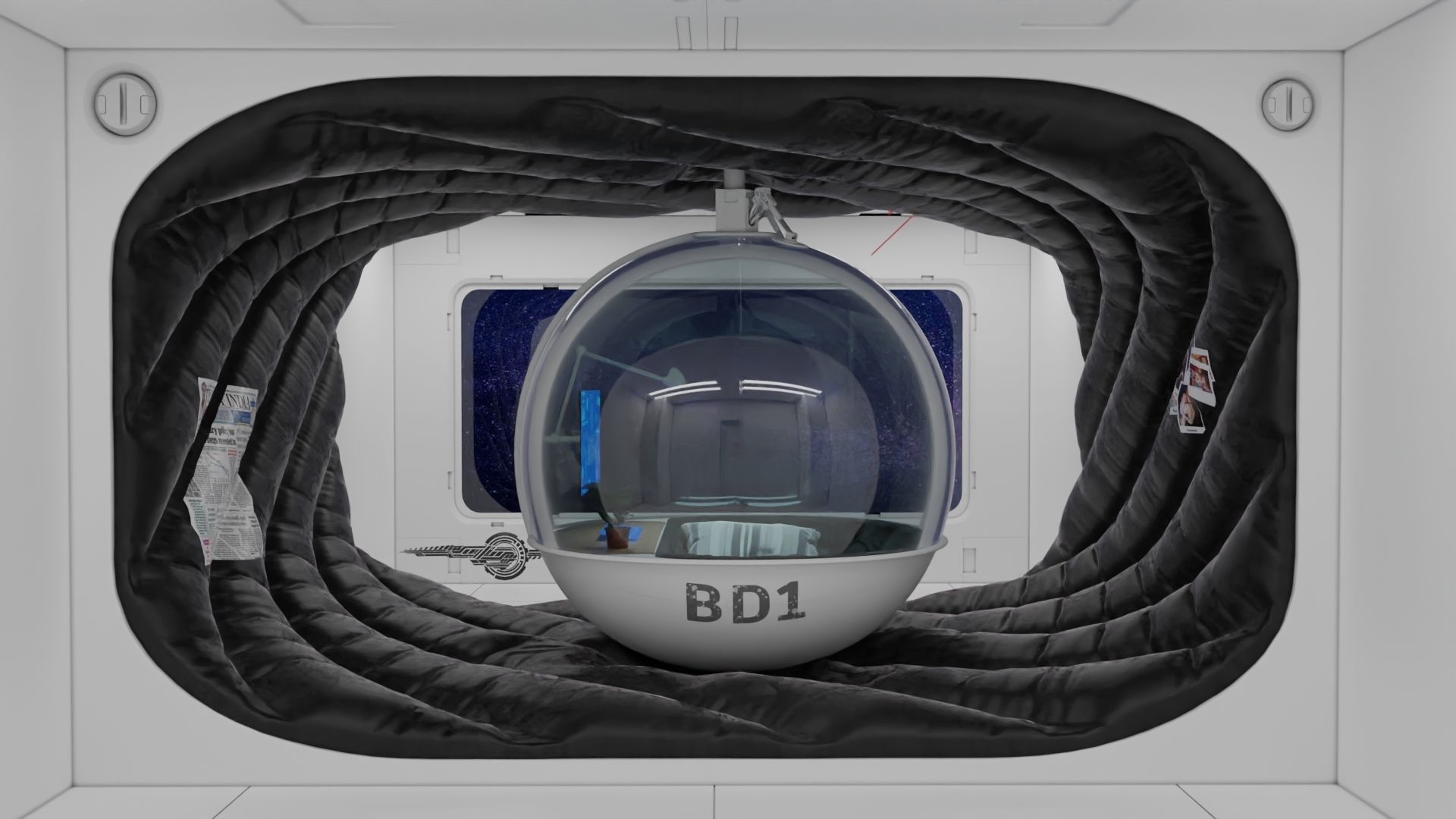 scifi room small 3D model_1