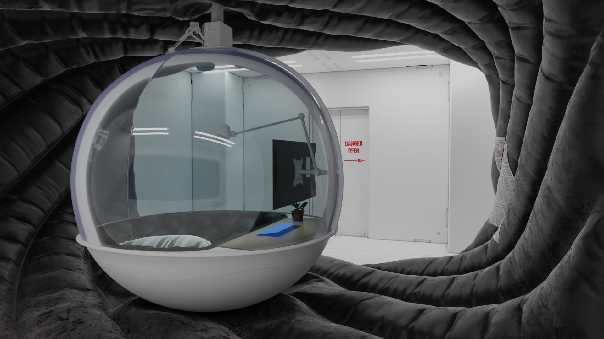 scifi room small 3D model_3