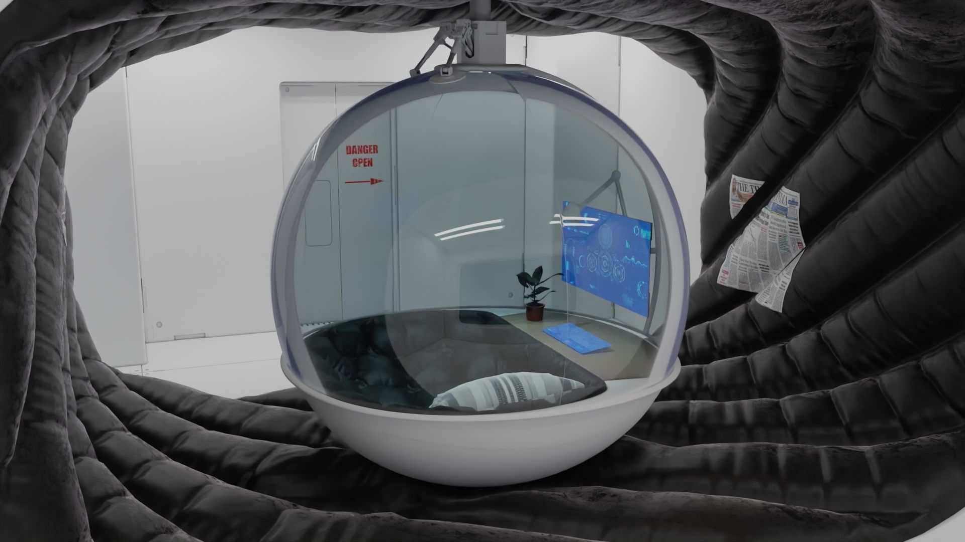 scifi room small 3D model_4