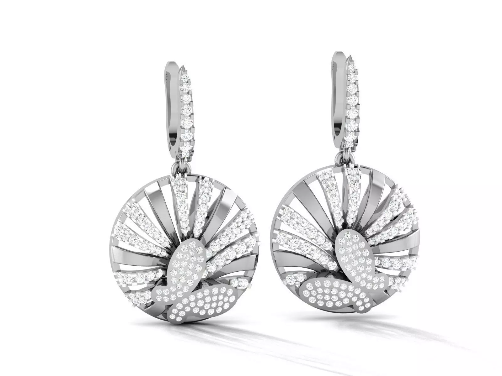 Women Earrings 3dm STL FBX OBJ Render Details 3D print model_0