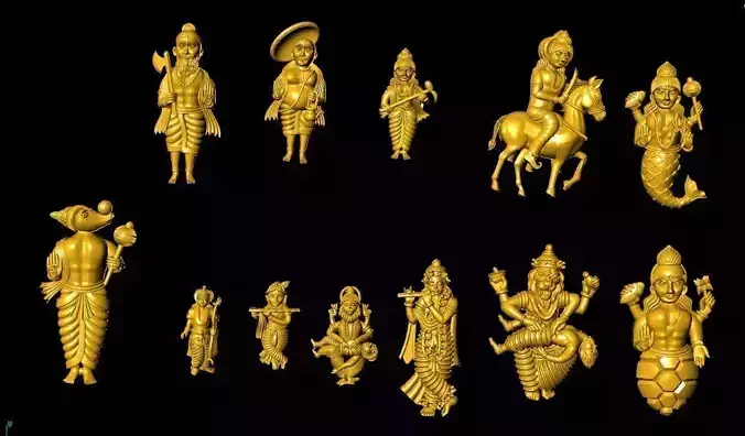 Dashavatara stl file only 3D print model