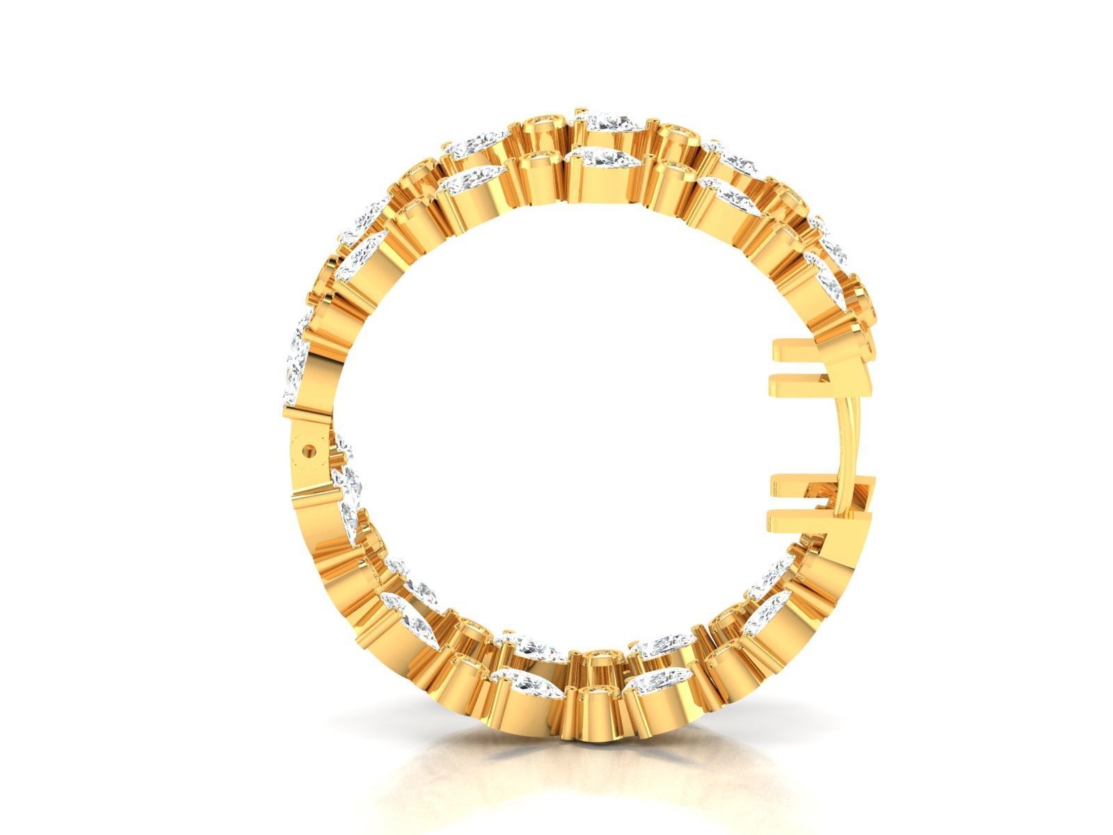 Women Earrings 3dm STL FBX OBJ Render Details 3D print model_3