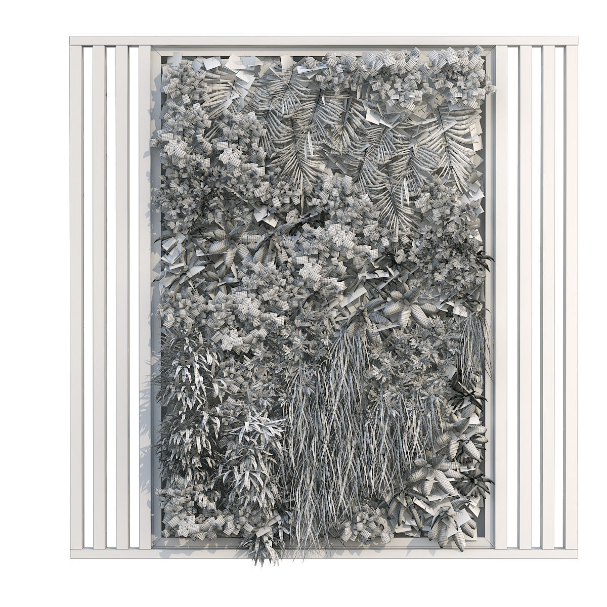 Greenwall vertical plant set 232 3D model_6