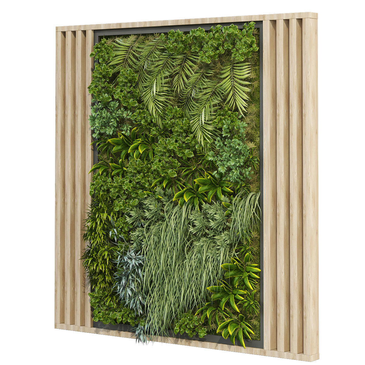 Greenwall vertical plant set 232 3D model_1
