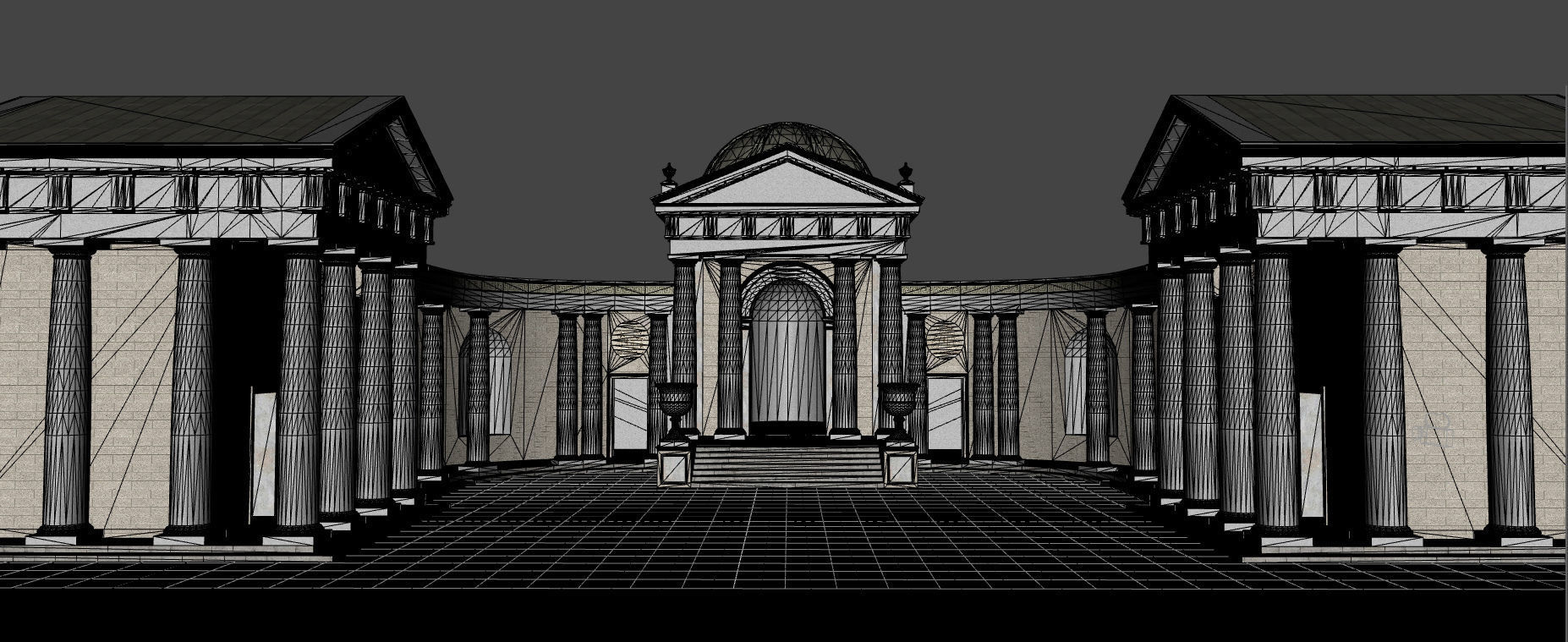 Tuscan Doric Temple 3D model_4