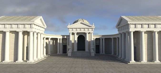 Tuscan Doric Temple 3D model