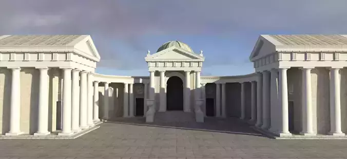 Tuscan Doric Temple 3D model