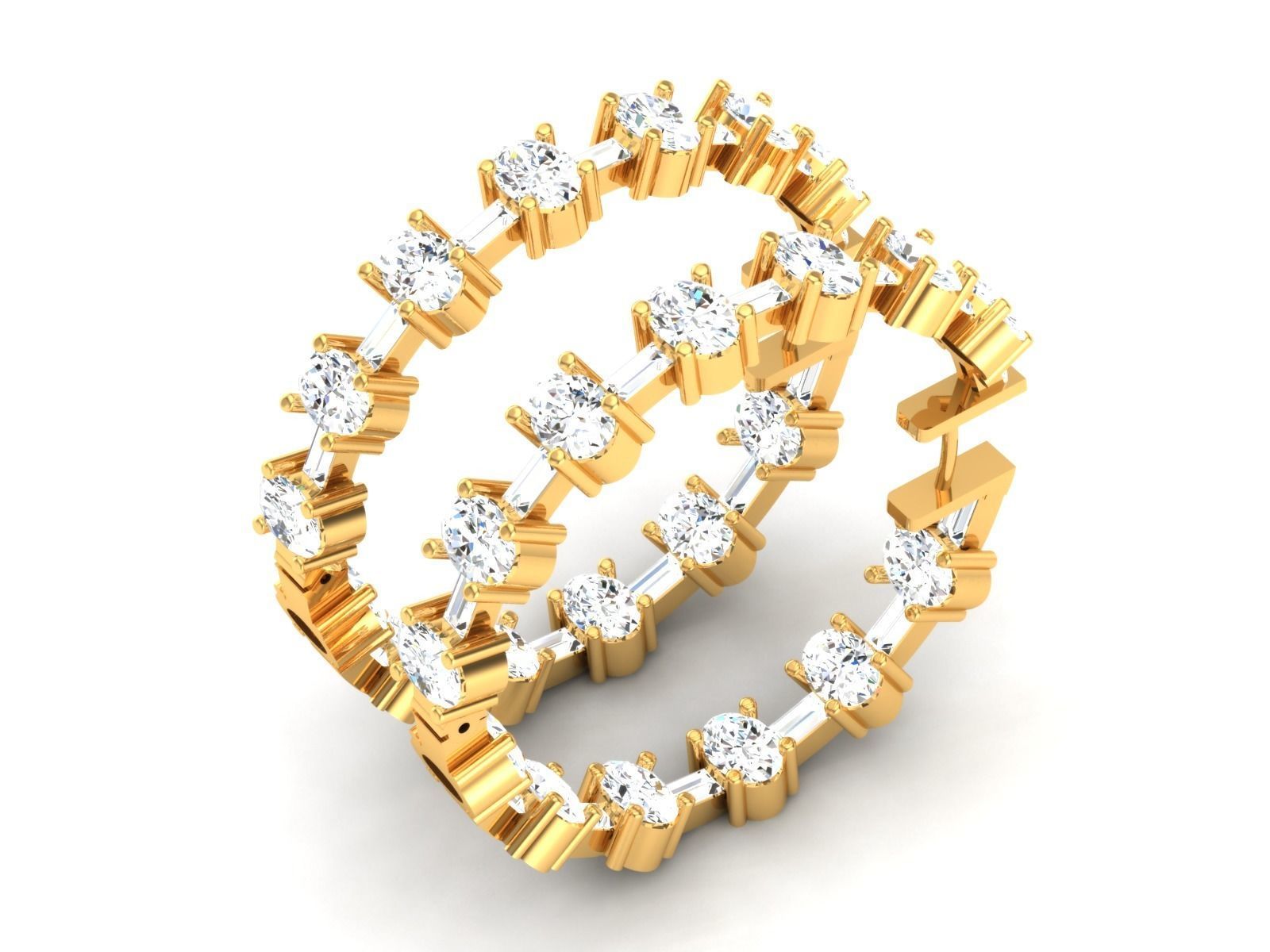 Women Earrings 3dm STL FBX OBJ Render Details 3D print model_1