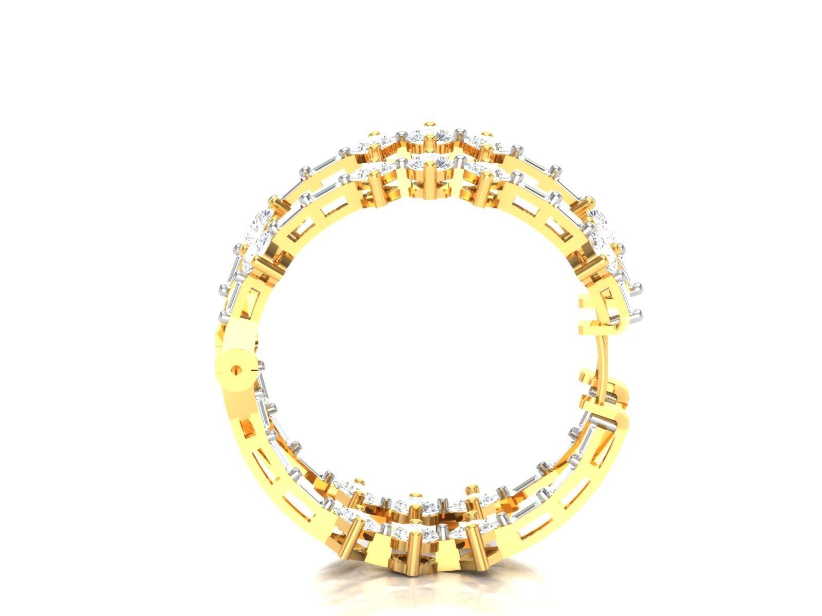 Women Earrings 3dm STL FBX OBJ Render Details 3D print model_3