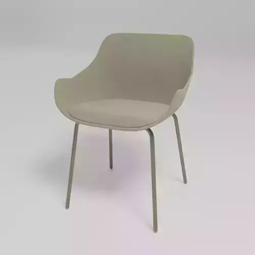 Baltic Classic 4-legged upholstered shell chair with cushion