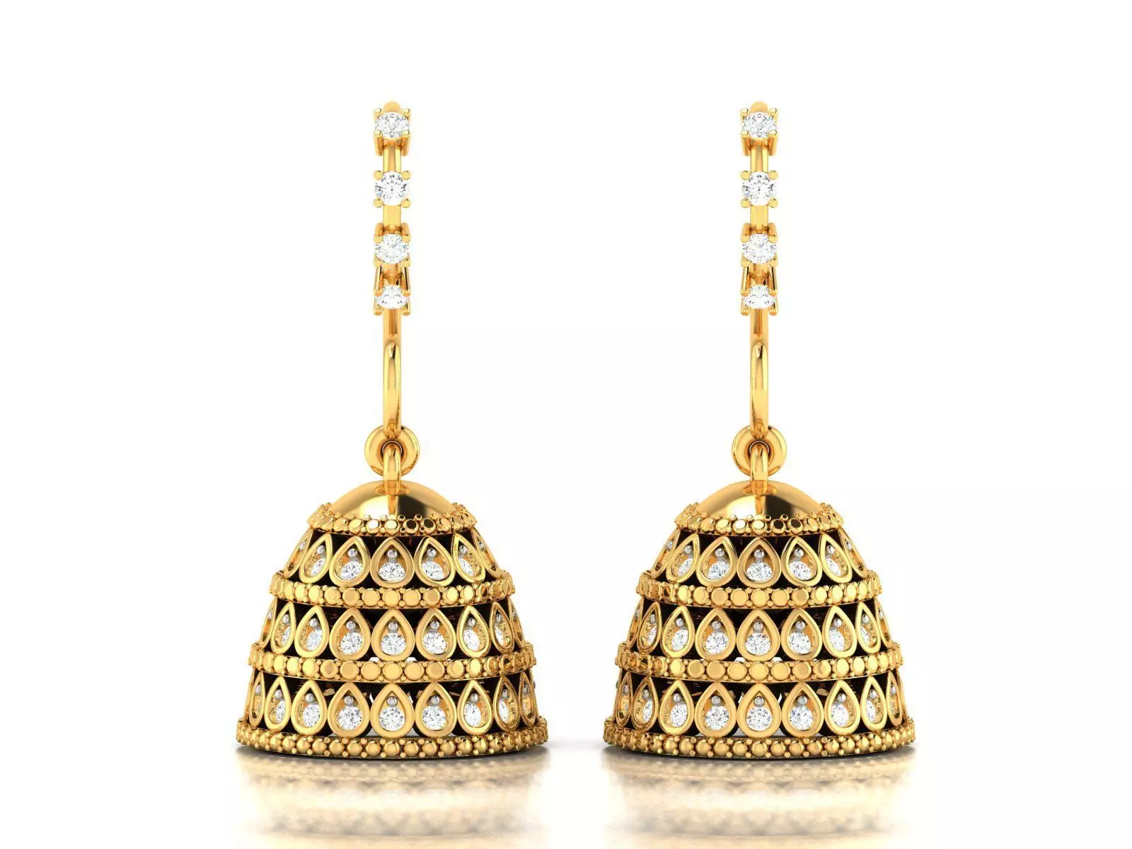 Women Earrings 3dm STL FBX OBJ Render Details 3D print model_0