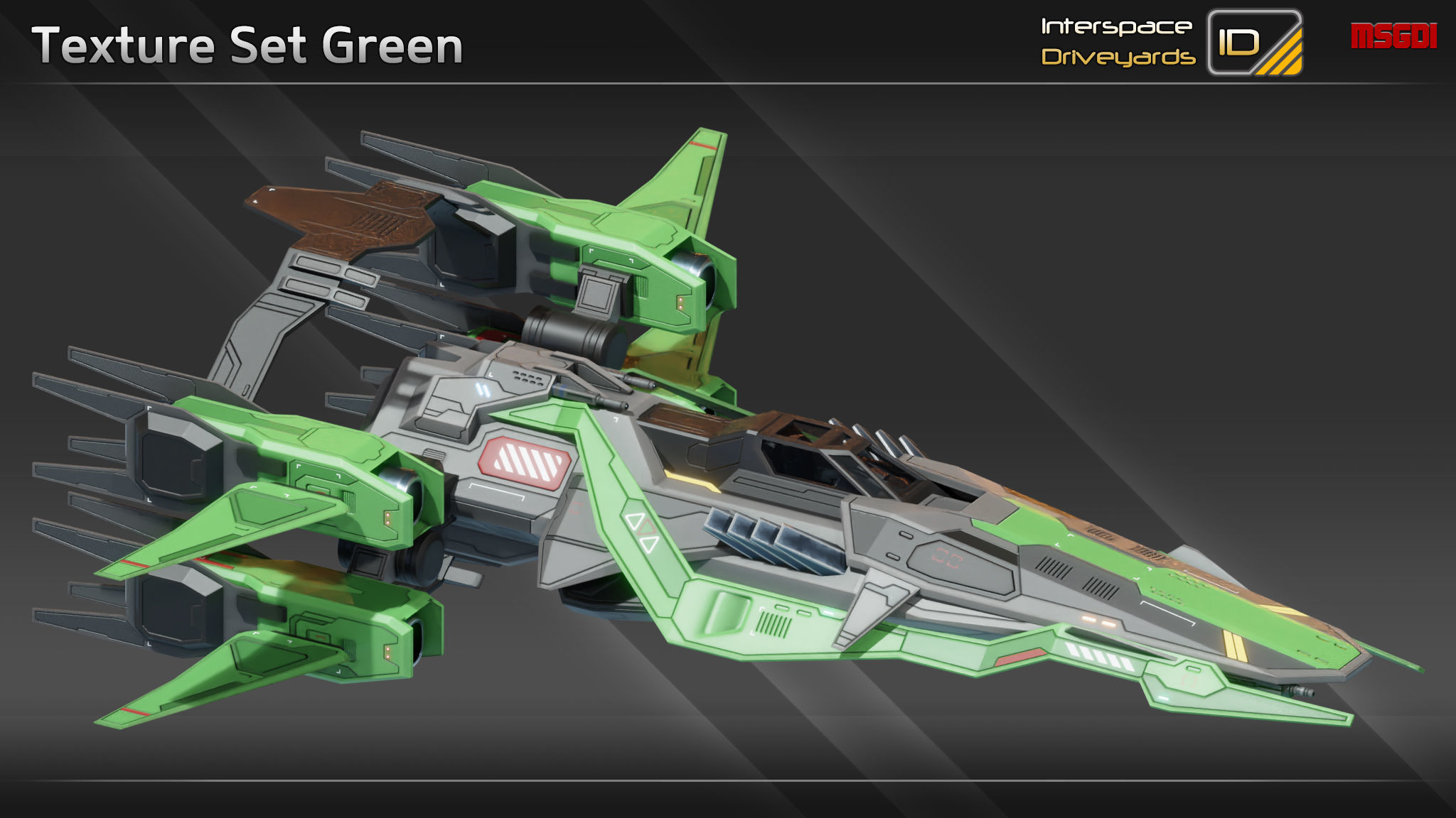 ISD Modular Fighter Low-poly 3D model_12
