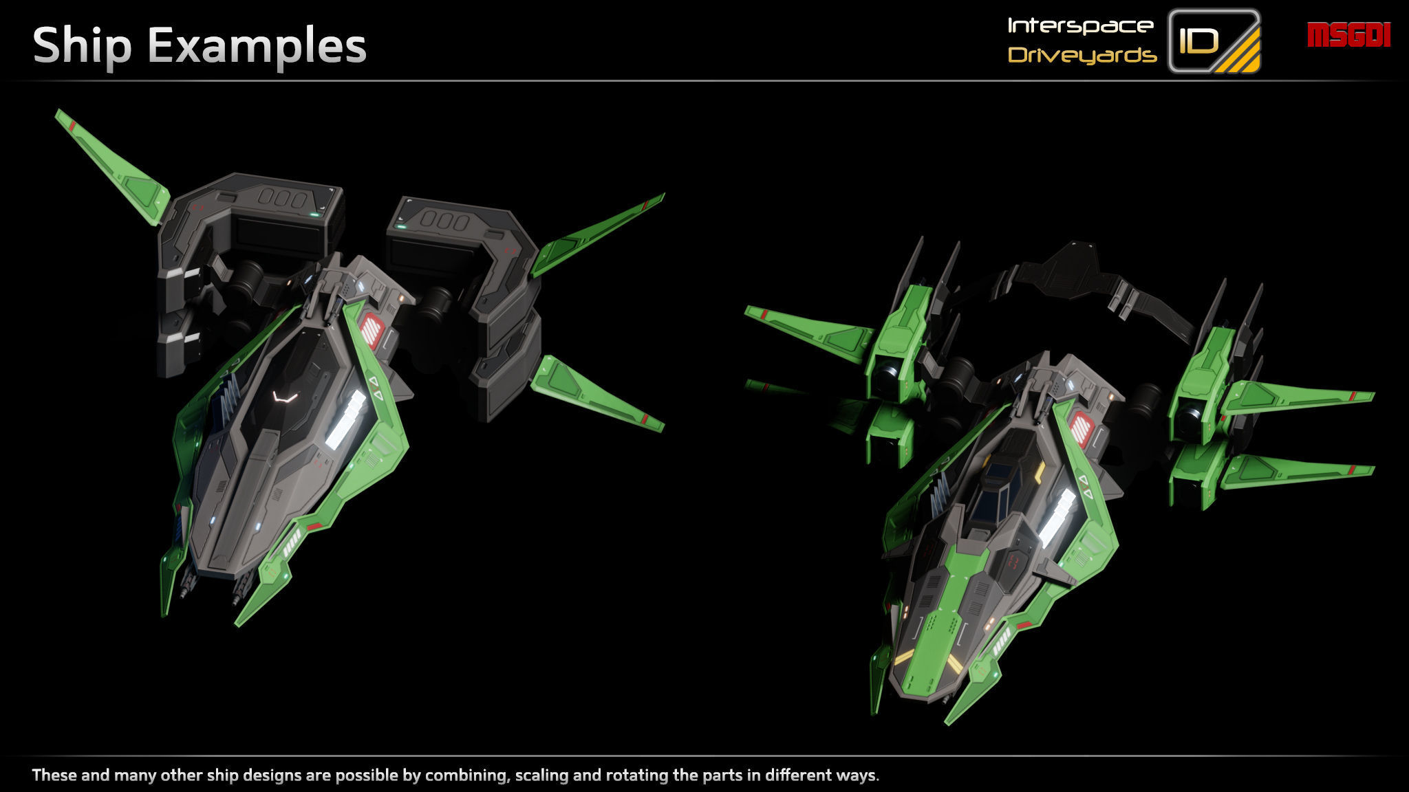 ISD Modular Fighter Low-poly 3D model_2