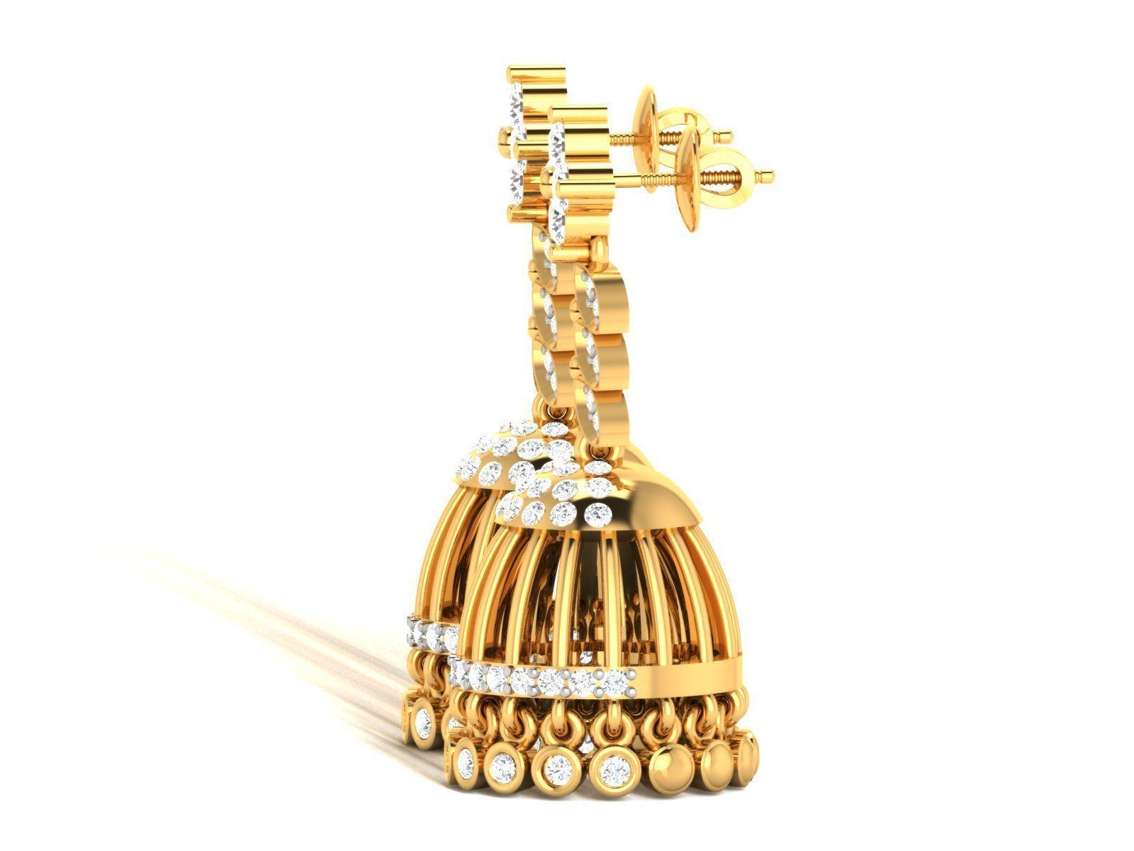 Women Earrings 3dm STL FBX OBJ Render Details 3D print model_5