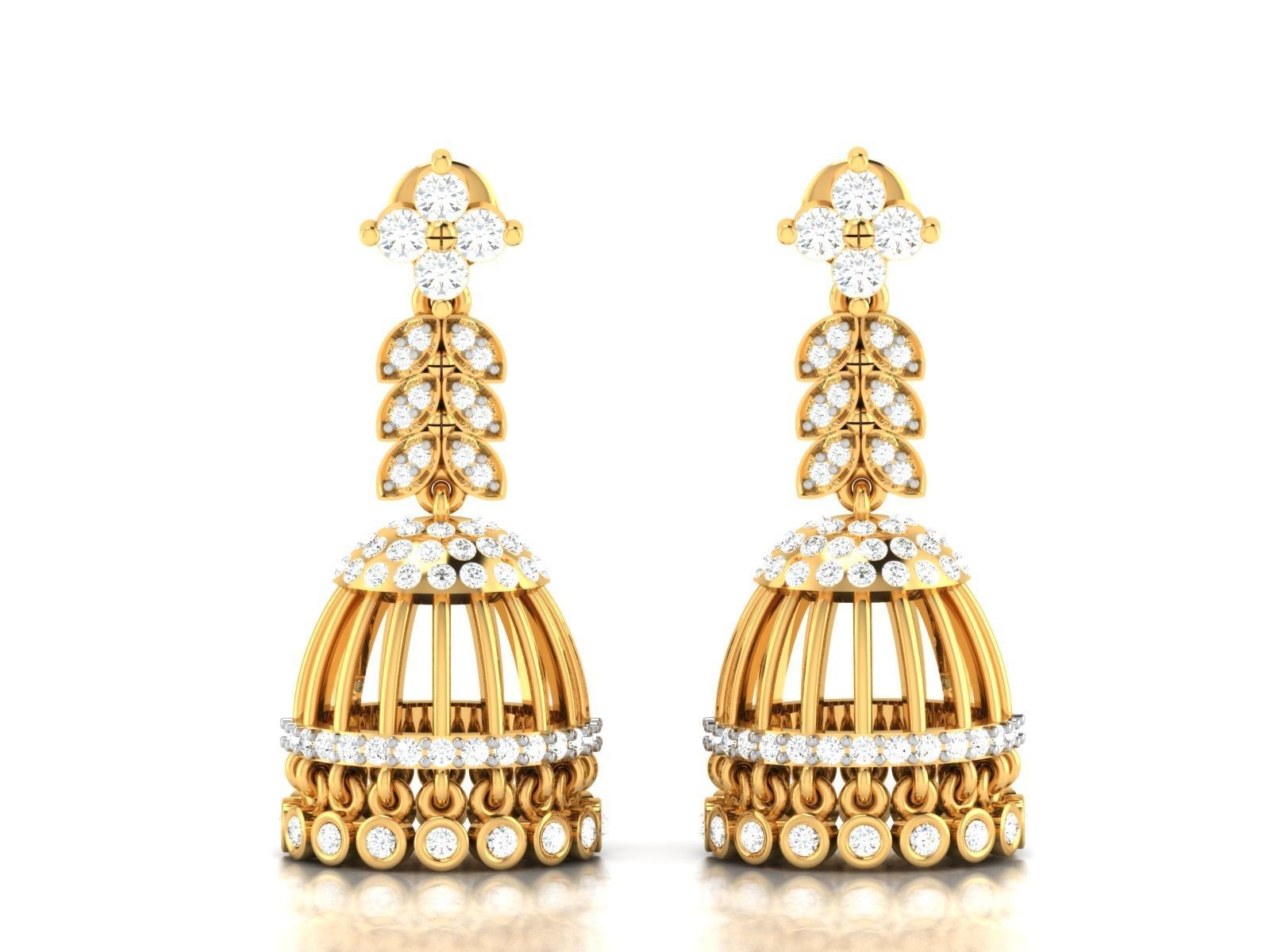 Women Earrings 3dm STL FBX OBJ Render Details 3D print model_4