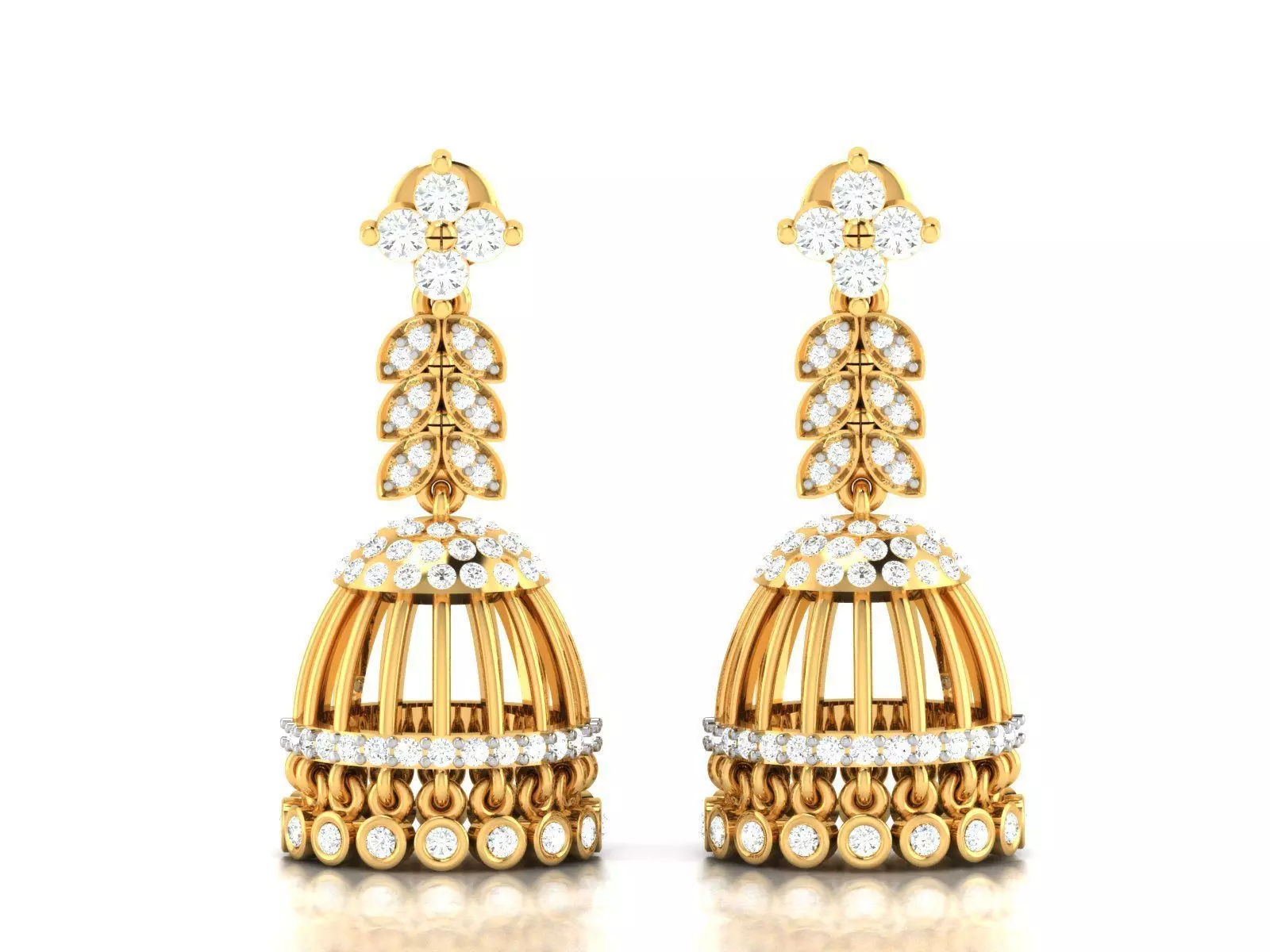 Women Earrings 3dm STL FBX OBJ Render Details 3D print model_0