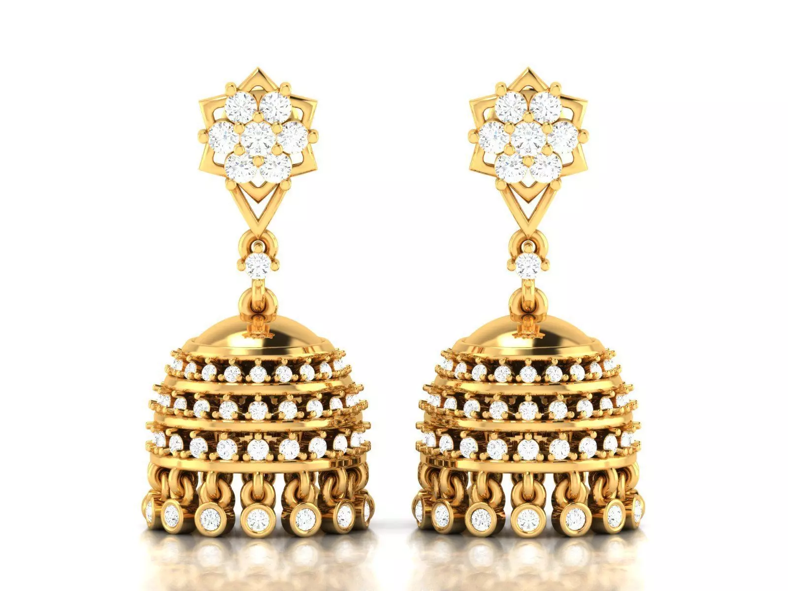 Women Earrings 3dm STL FBX OBJ Render Details 3D print model_0