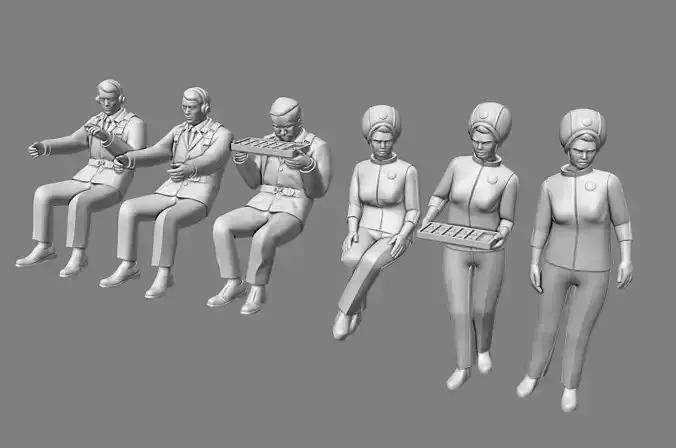 Aries Crew and Passenger Set - 2001 A Space Odyssey 3D print model
