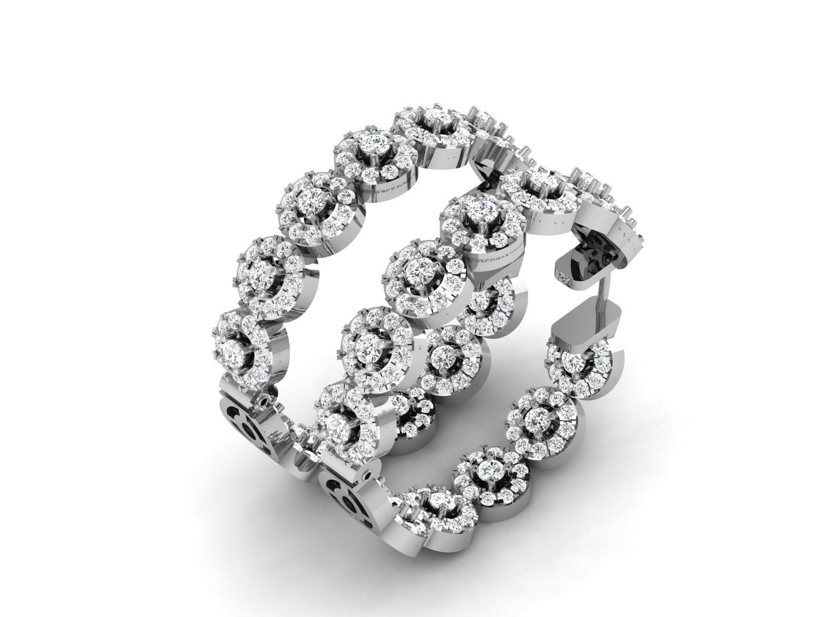 Women Earrings 3dm STL FBX OBJ Render Details 3D print model_1