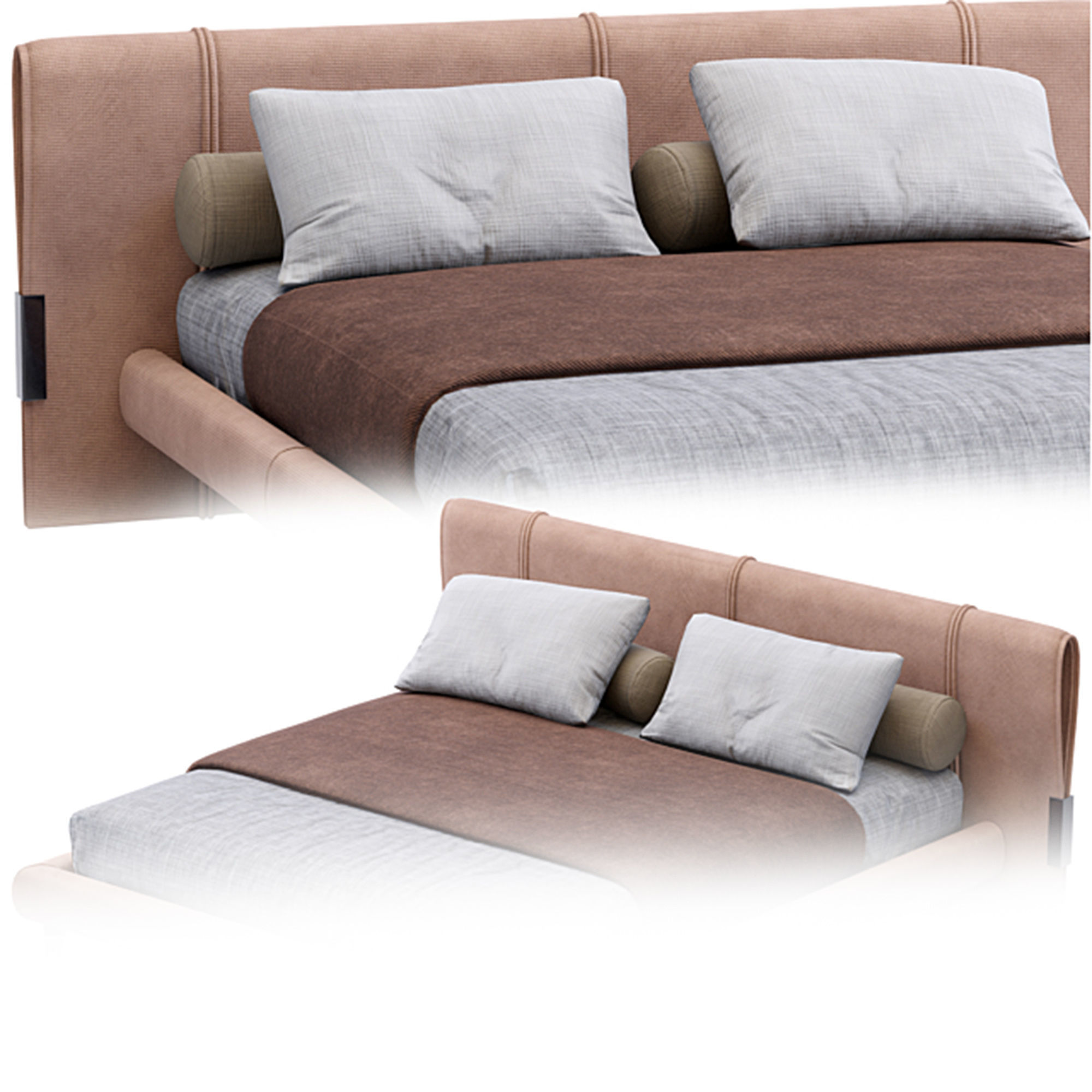 Bed Quincy By Jesse Low-poly 3D model_4