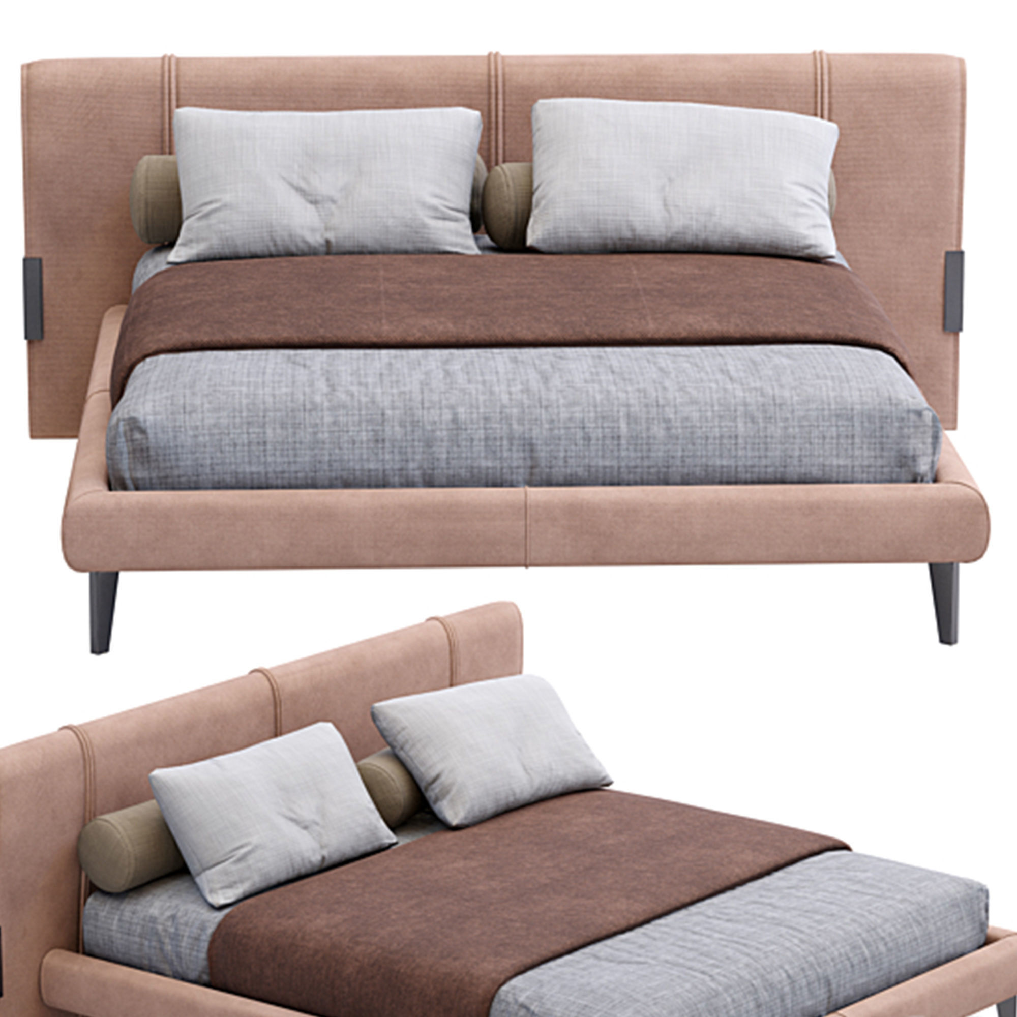 Bed Quincy By Jesse Low-poly 3D model_1