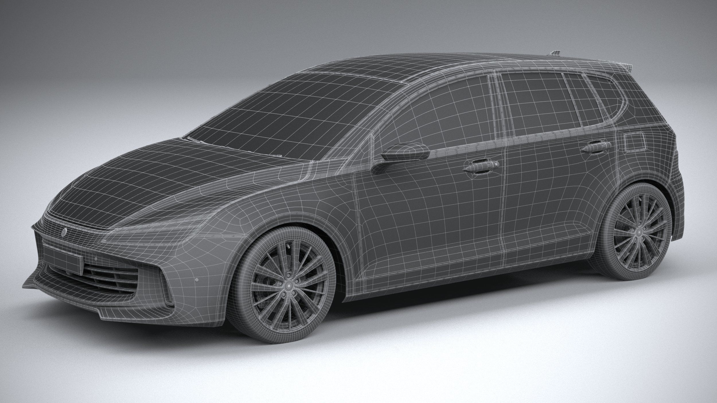 Generic Hatchback v1 2022 3D model_28
