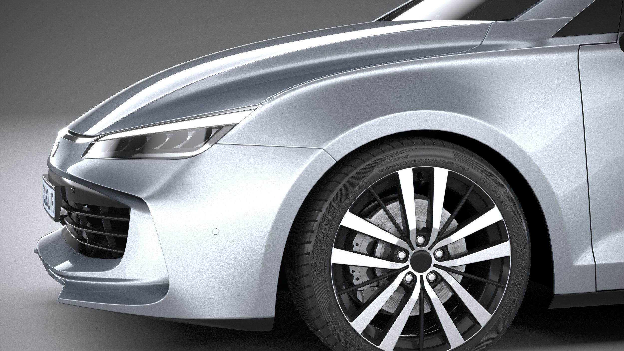 Generic Hatchback v1 2022 3D model_3