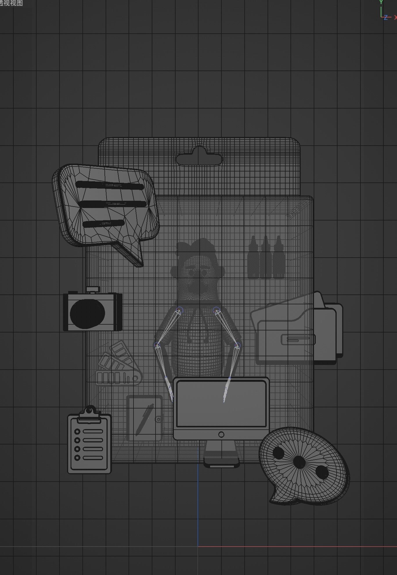 BOX and person 3D model_4