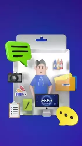 BOX and person 3D model