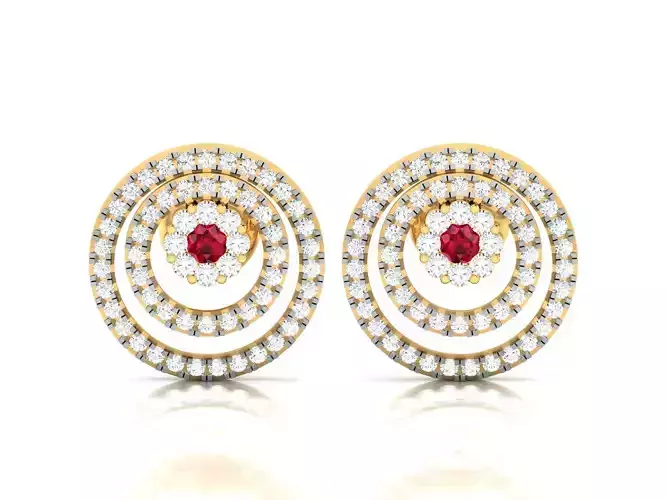Women Earrings 3dm STL FBX OBJ Render Details 3D print model