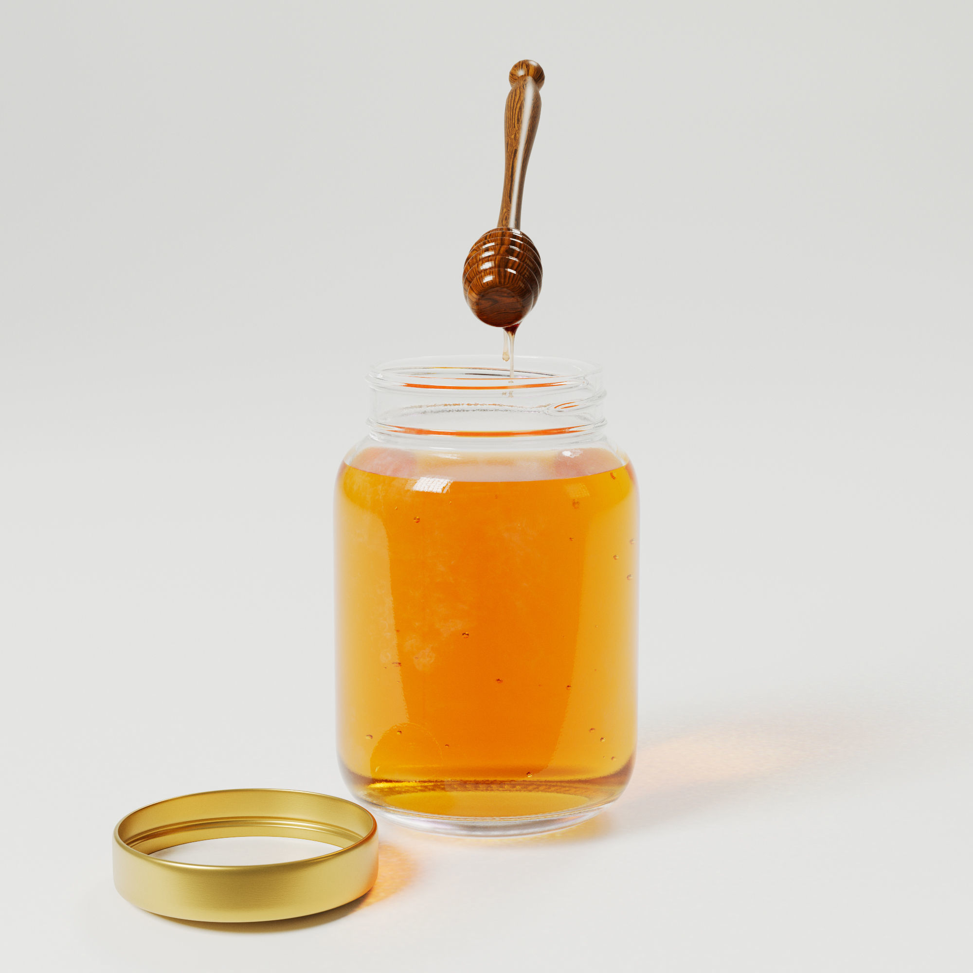 Honey jar 3D model_10