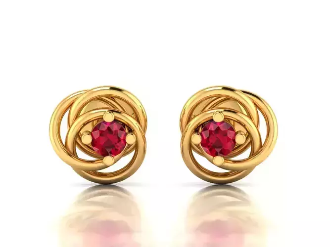 Women Earrings 3dm STL FBX OBJ Render Details 3D print model