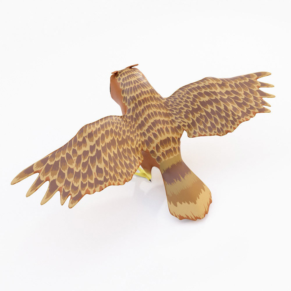 Owl bird 3d model Low-poly 3D model_4