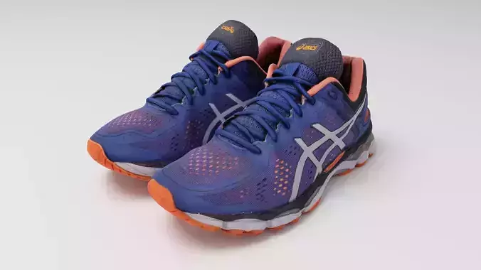 Pair of running hiking shoes sneakers outdoor footwear