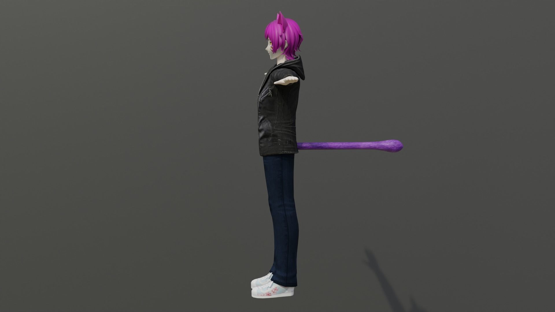 Anime fox boy 3d model Low-poly 3D model_1