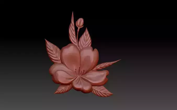 Flowers hibiscus flower 3D print model