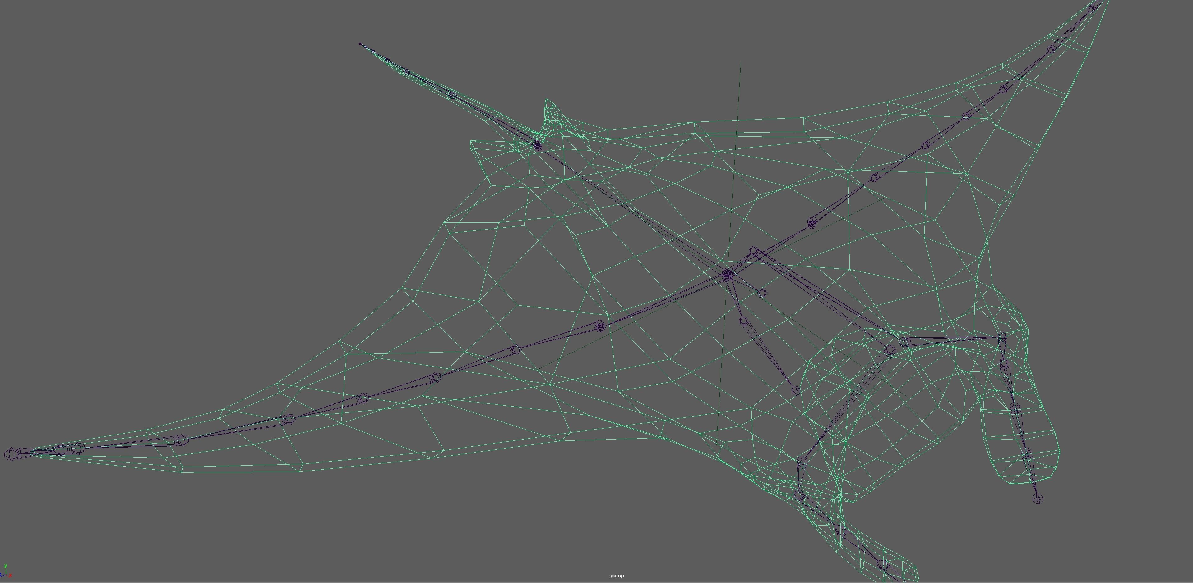 Manta Ray  Low-poly 3D model_15