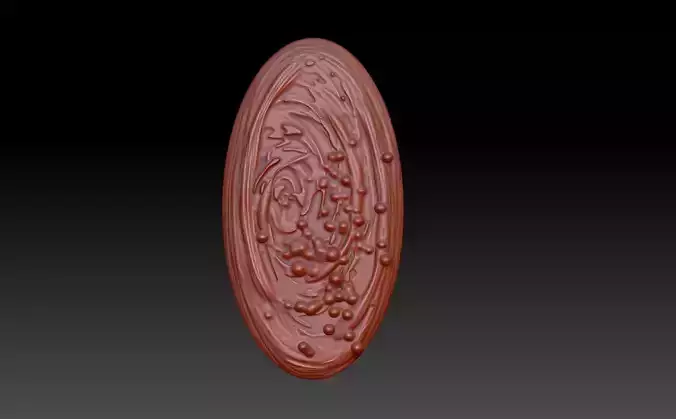 Portal ornate shaped piece of chocolate