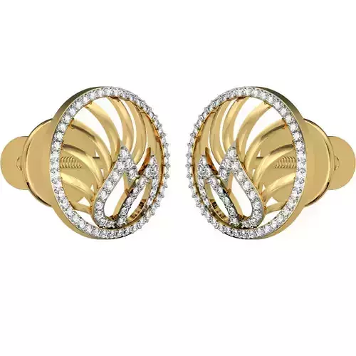 Women Earrings 3dm STL FBX OBJ Render Details